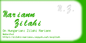 mariann zilahi business card